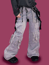 papa cargo denim pants