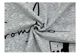 Lettering one-shoulder off-shoulder overfit short-sleeved T-shirt