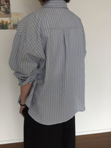 Summer pinstripe shirt (2color)