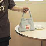 denim tote mini-icing blue