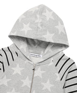 W RAGLAN STAR ZIP UP HOODIE GREY(CV2FFFM482A)