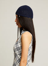 Crochet Net Beanie (navy)