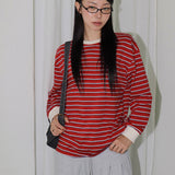 Ratto Stripe Color Long Sleeve Sweatshirt