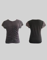 layered shirring t-shirts