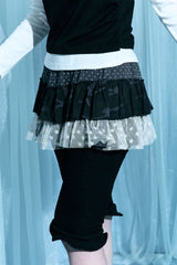 Star dot layered cancan skirt