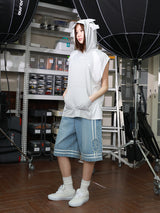 DEVIL HOODIE VEST (GREY)