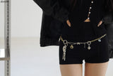 Heart keyring Silver Gold Chain Belt