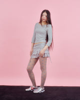 LACE GATER FRILL SKIRT [MELANGE]