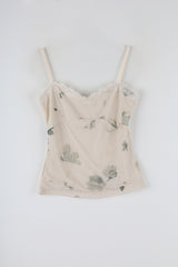 Flower Mesh Blanc Sleeveless