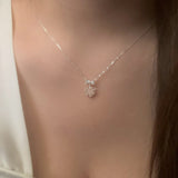 silver heart necklace