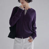 [Kearin] Double-Button Wool Round Cardigan - 3 Colors