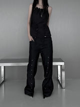 line rivet unique denim