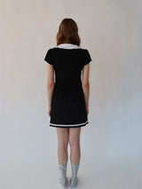 ハーフハートデニムスカート (black)
