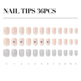 MUZMAK Reusable Nail Tip Pebble(Regular Square)