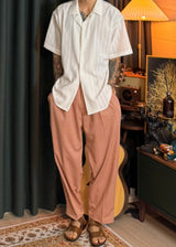 Vir Style Drug Crop Pink Slacks