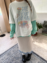 マカロン ロング ノースリーブ Tシャツ