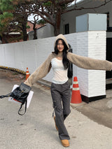 SLIM CUT OUT V NECK SLEEVE (2COLOR)