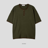 デイイングワッフルショートスリーブTシャツ -5C