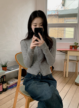 Deep Blue Balloon Wide Denim Pants