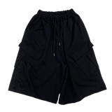 diagonal cargo bermuda pants