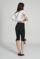Candy Bow Capri Pants, Black