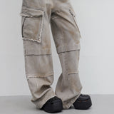 (Unisex) Bison Cargo Wide Denim