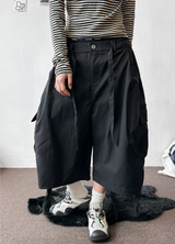 Riley Rope Curve Cargo Balloon Bermuda Shorts 2color