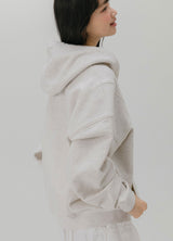 フーディースウェットジップアップジャンパー (ライトグレーメランジ)