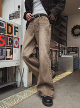 サンドデイジーコーデュロイブーツカットパンツ