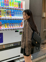 Clang wool striped cardigan