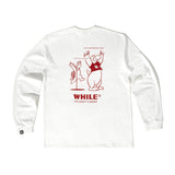 JUST REACH LONG SLEEVE T-SHIRT(IVORY RED)