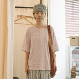 ベイビー フラワー ヘンリーネック Tシャツ