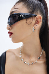 SHINE STAR HOOP EARRINGS (S)