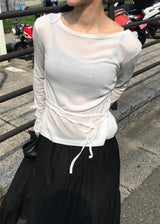  SOFT BOATNECK STRAP TEE