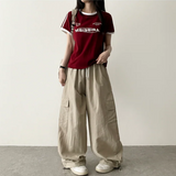 ロア バスロック ナイロン カーゴワイドパンツ