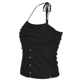 COLLECTION KNIT HALTERNECK SLEEVELESS [BLACK]