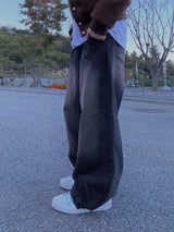 マッドウォッシングバルーンデニムパンツ