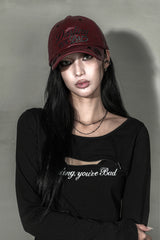 DYB レザーボールキャップ #ワイン