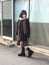 フェアリーハイネックボタンコート
