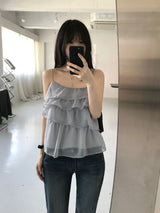 シースルーフリルビスチェ (2 colors)