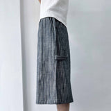 Striped Structured Wide Shorts