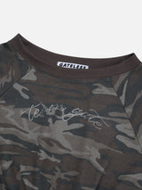 CAMO ONE SHOULDER T-SHIRT