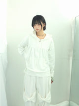 Double ribbon knee-point pants