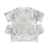 "CHAOS GIRL" ホワイトワックスドTシャツ