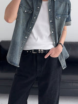 UO Washed Semi-Bootcut Flare Denim Pants