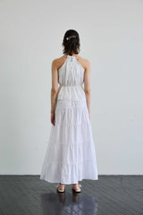 PEARL HALTERNECK TOP / WHITE