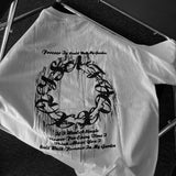 レインオーバルレタリングショートスリーブTシャツ (2 colors/36805)