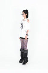 RIBBON ROSE PISTOL TEE #WHITE