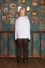 FRAME LOGO LONG SLEEVE T SHIRT / WHITE