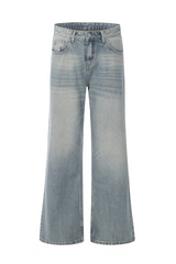Whisker Wash Blade Baggy Jeans